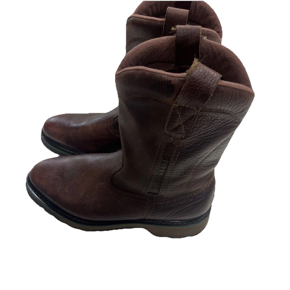 John Deere Brown Leather Mid-Calf Boots Waterproof Men’s Size 9M